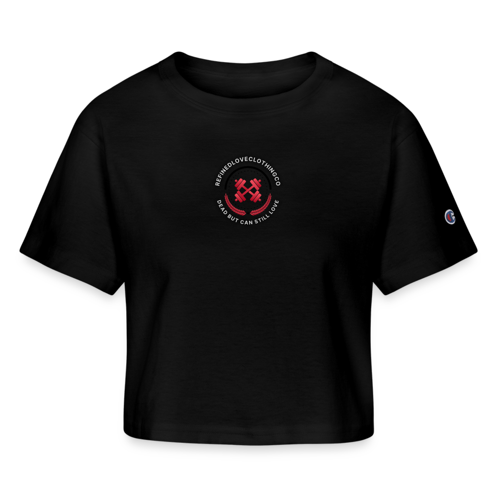 Champion Women’s Cropped T-Shirt (Hell Raiser) - black
