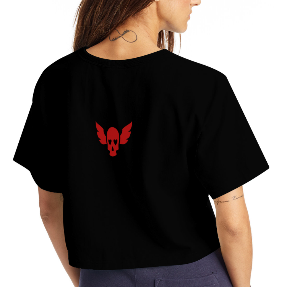Champion Women’s Cropped T-Shirt (Hell Raiser) - black