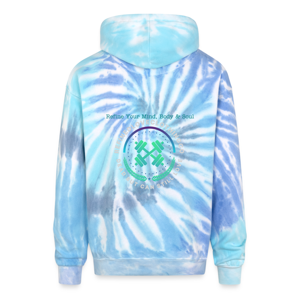 Adult Tie Dye Hoodie - blue lagoon
