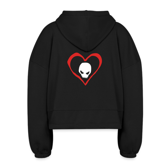 Women’s Cropped Hoodie - black