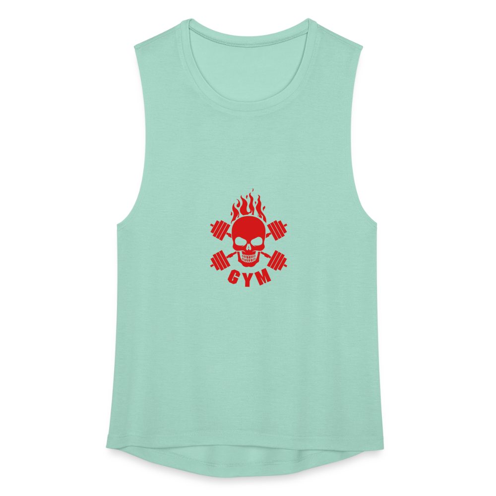 Women's Flowy Muscle Tank by Bella - dusty mint blue