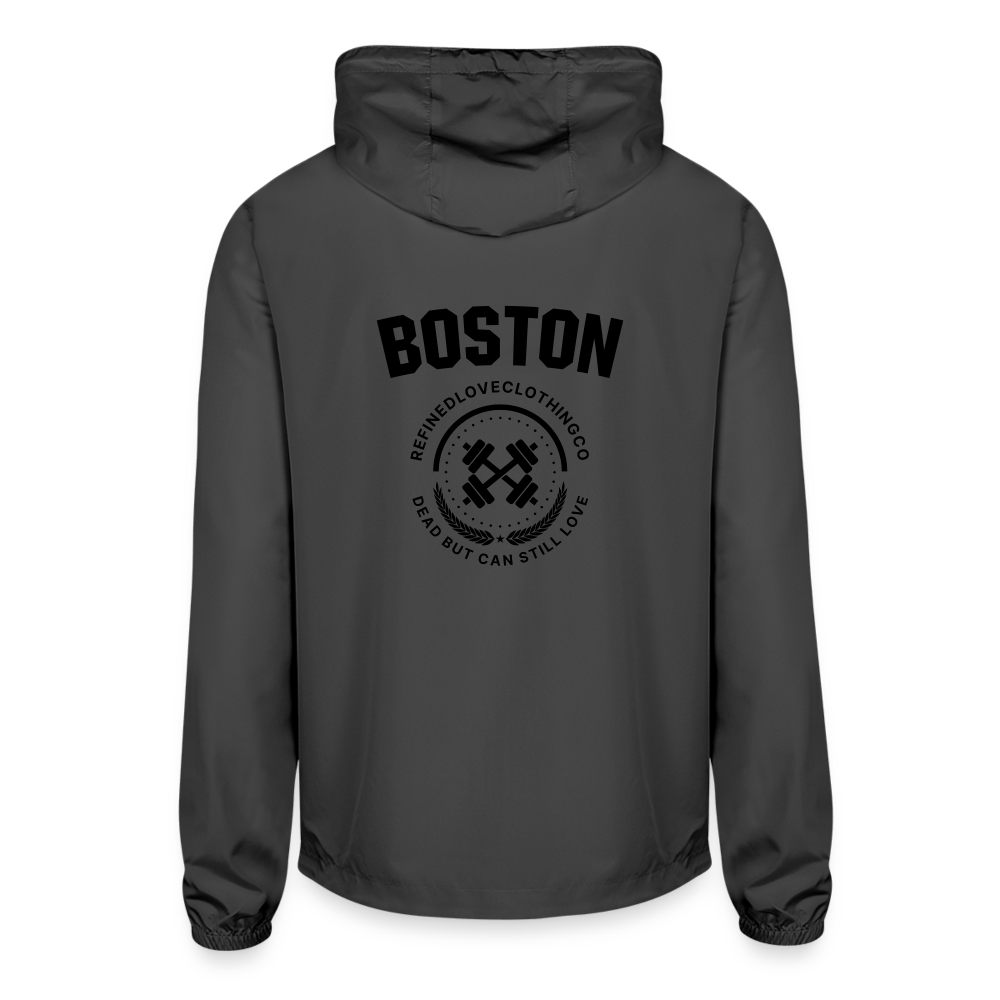 Unisex Lightweight Windbreaker Jacket (Boston) - graphite
