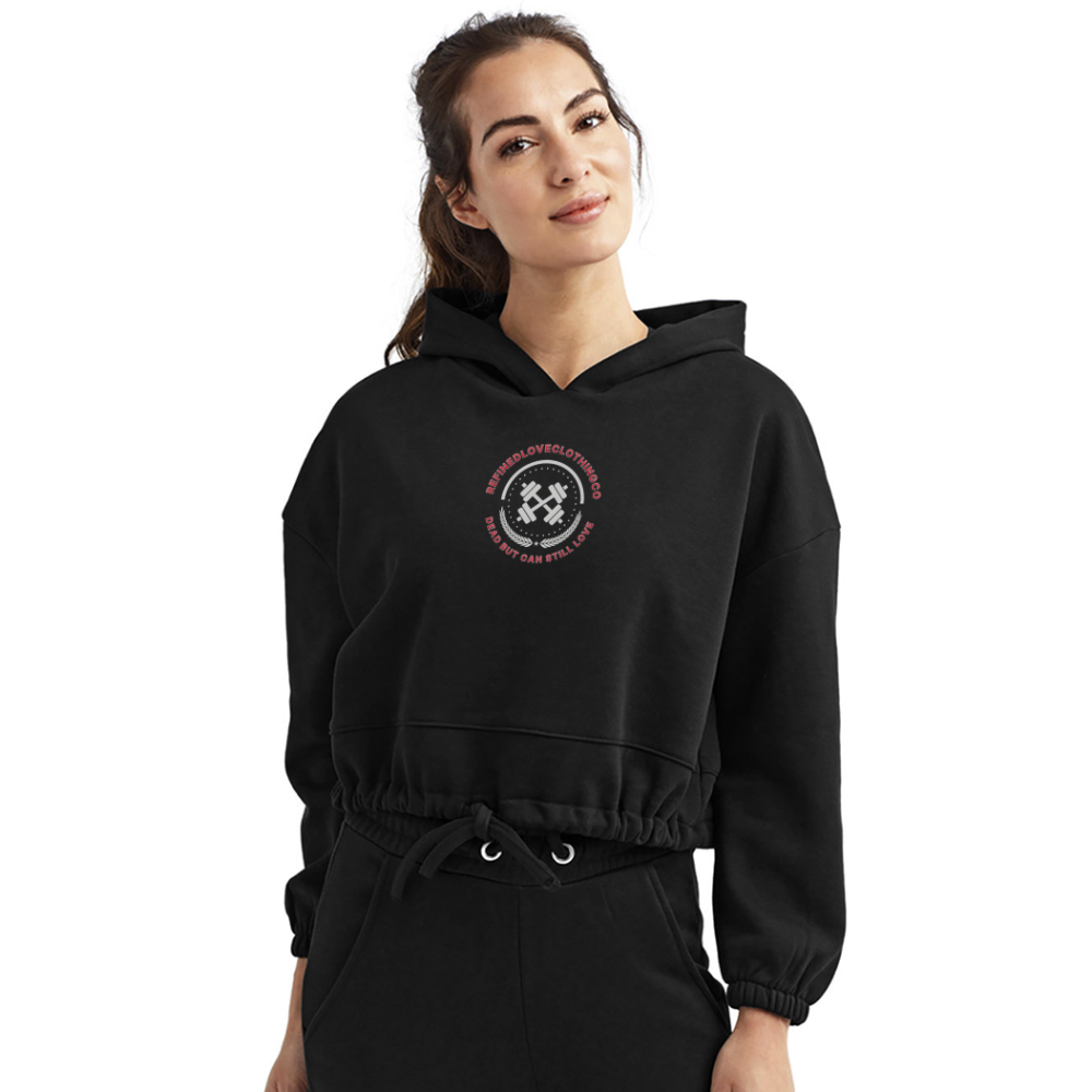 Women’s Cropped Hoodie - black