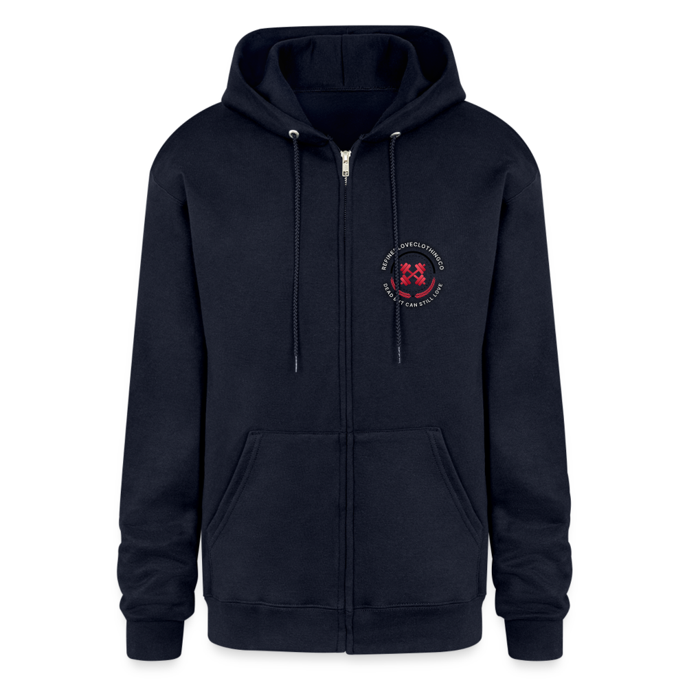Champion Unisex Full Zip Hoodie - navy