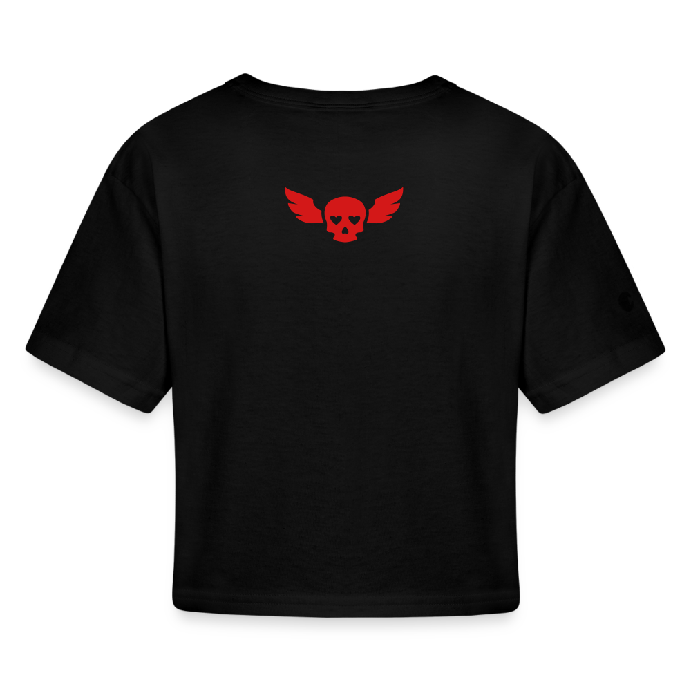 Champion Women’s Cropped T-Shirt (Hell Raiser) - black