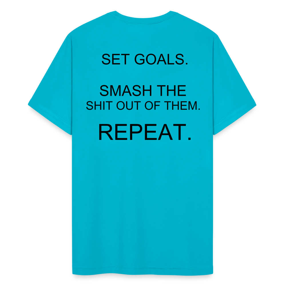 Men’s Moisture Wicking Performance T-Shirt - turquoise