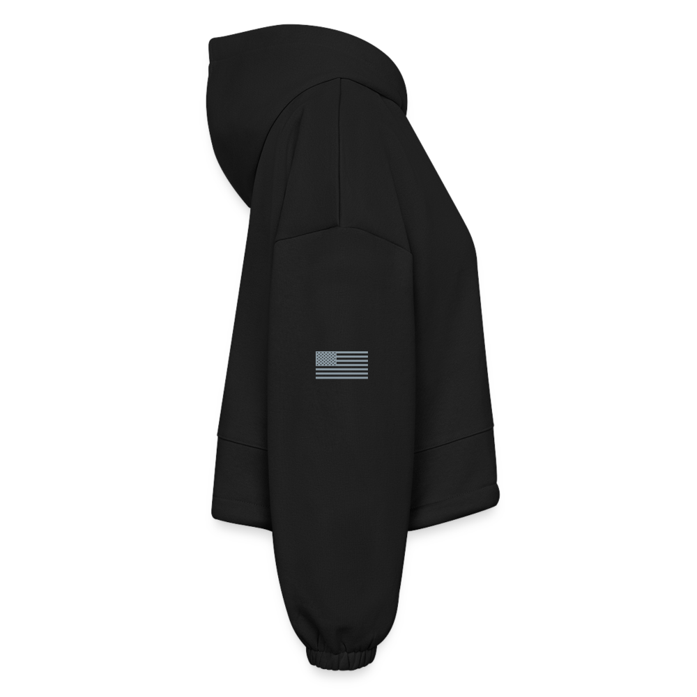 Women’s Cropped Hoodie - black