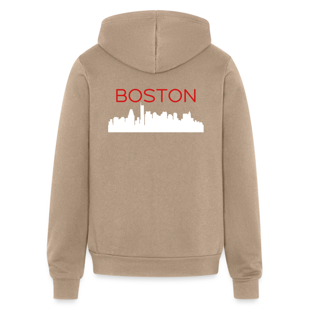 Bella + Canvas Unisex Full Zip Hoodie (Boston) - tan