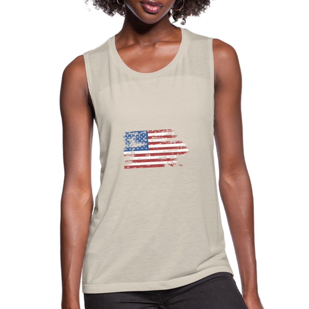 Women's Flowy Muscle Tank by American Pride - dust