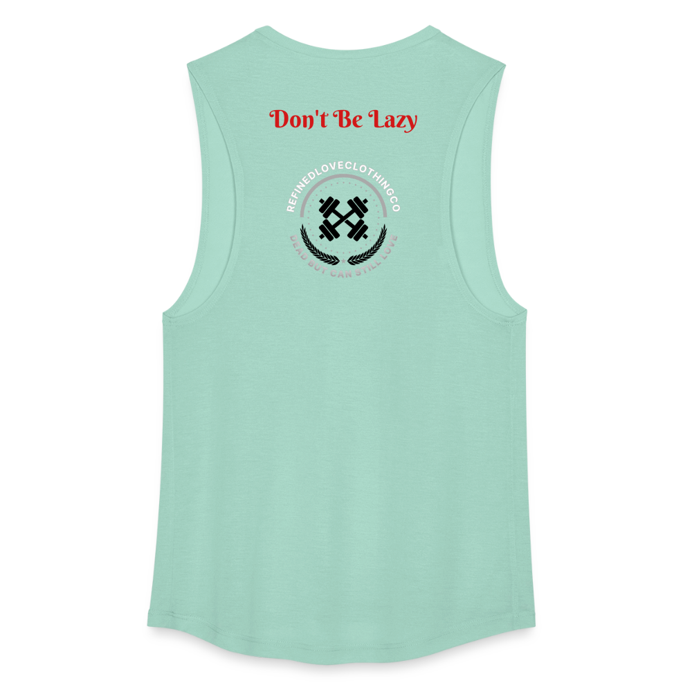 Women's Flowy Muscle Tank by Bella - dusty mint blue