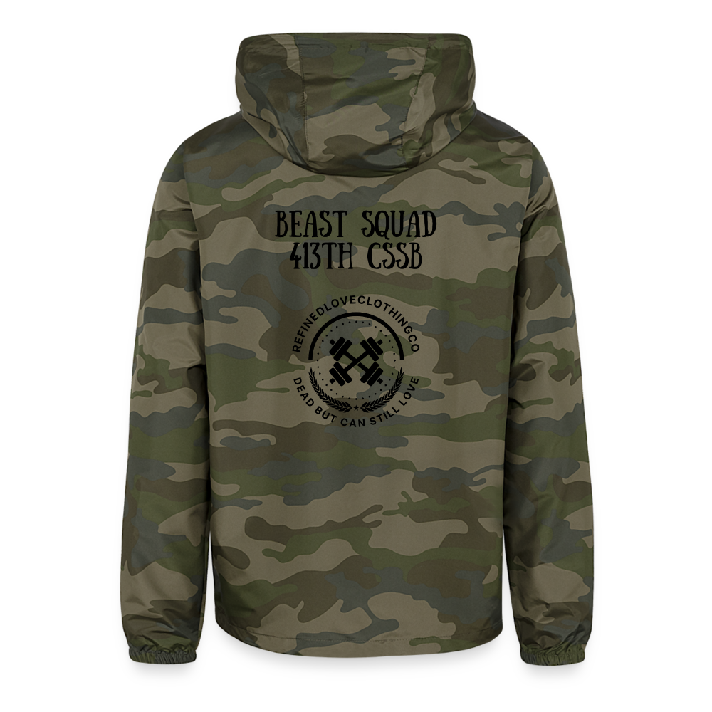 Unisex Lightweight Windbreaker Jacket - green camo