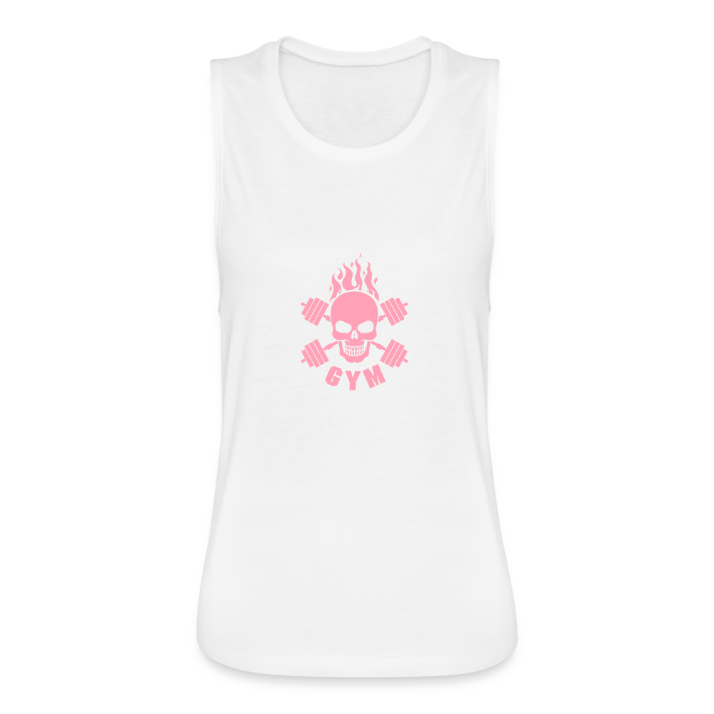 Women's Flowy Muscle Tank by Bella - white