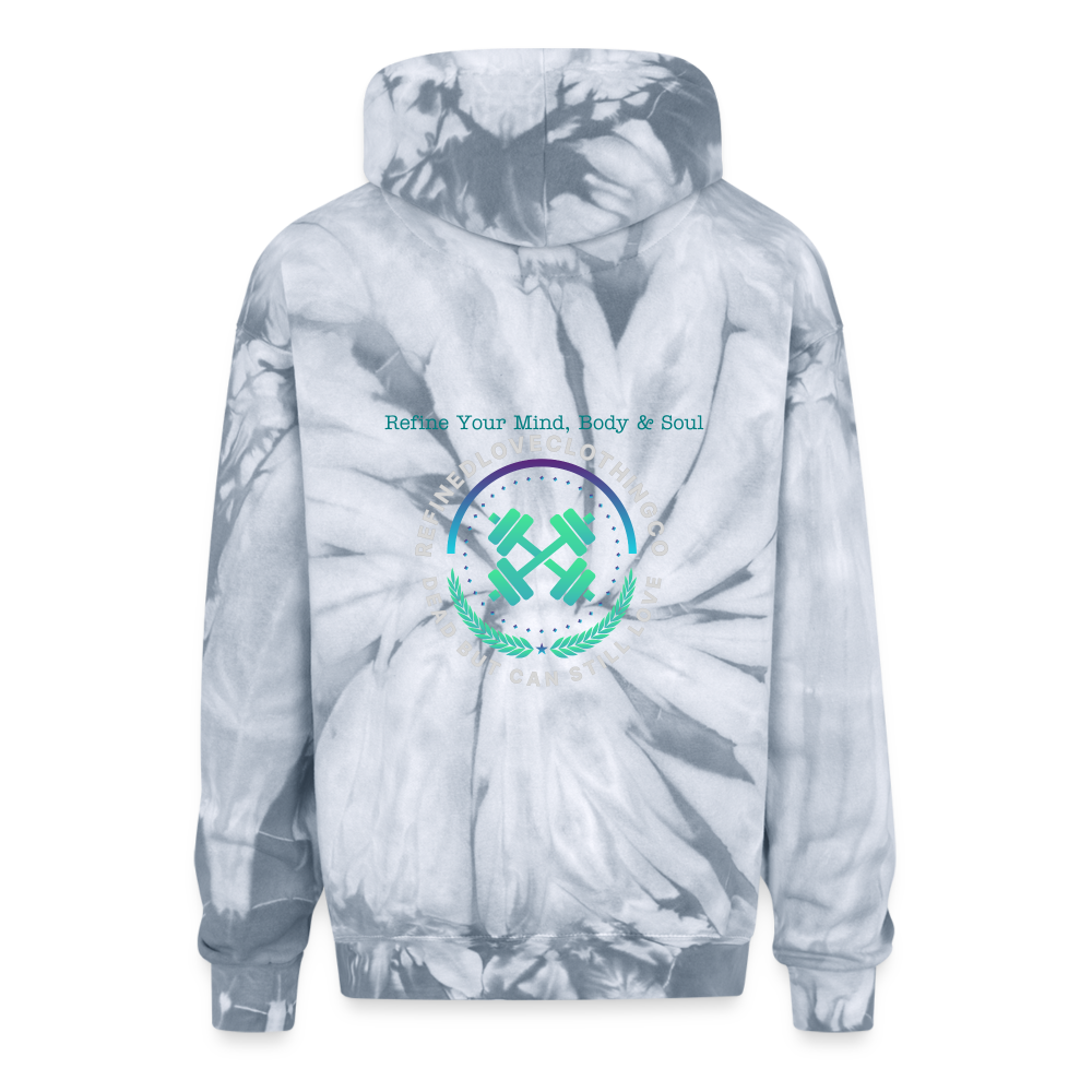 Adult Tie Dye Hoodie - spider silver