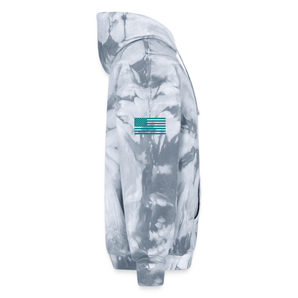 Adult Tie Dye Hoodie - spider silver