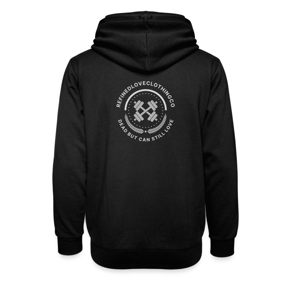 Shawl Collar Hoodie - black