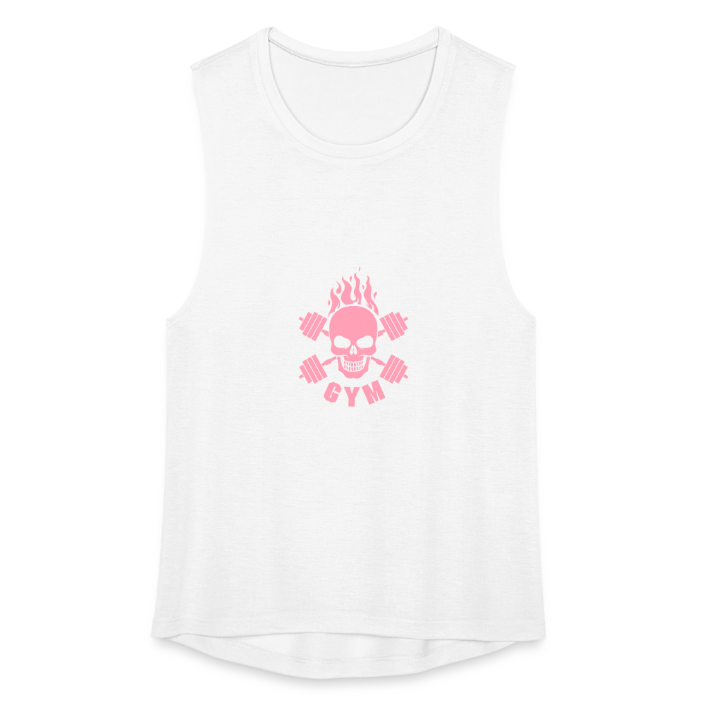 Women's Flowy Muscle Tank by Bella - white