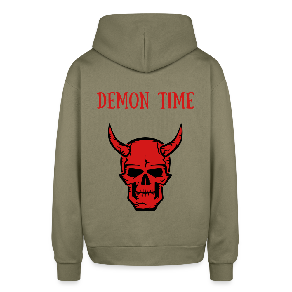 Demon Time Edition Oversized Hoodie - olive