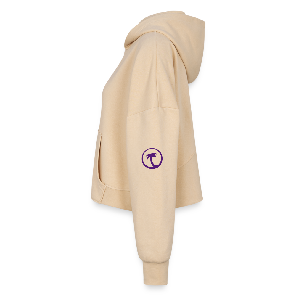 Women’s Cropped Hoodie & Jogger Short Set - nude