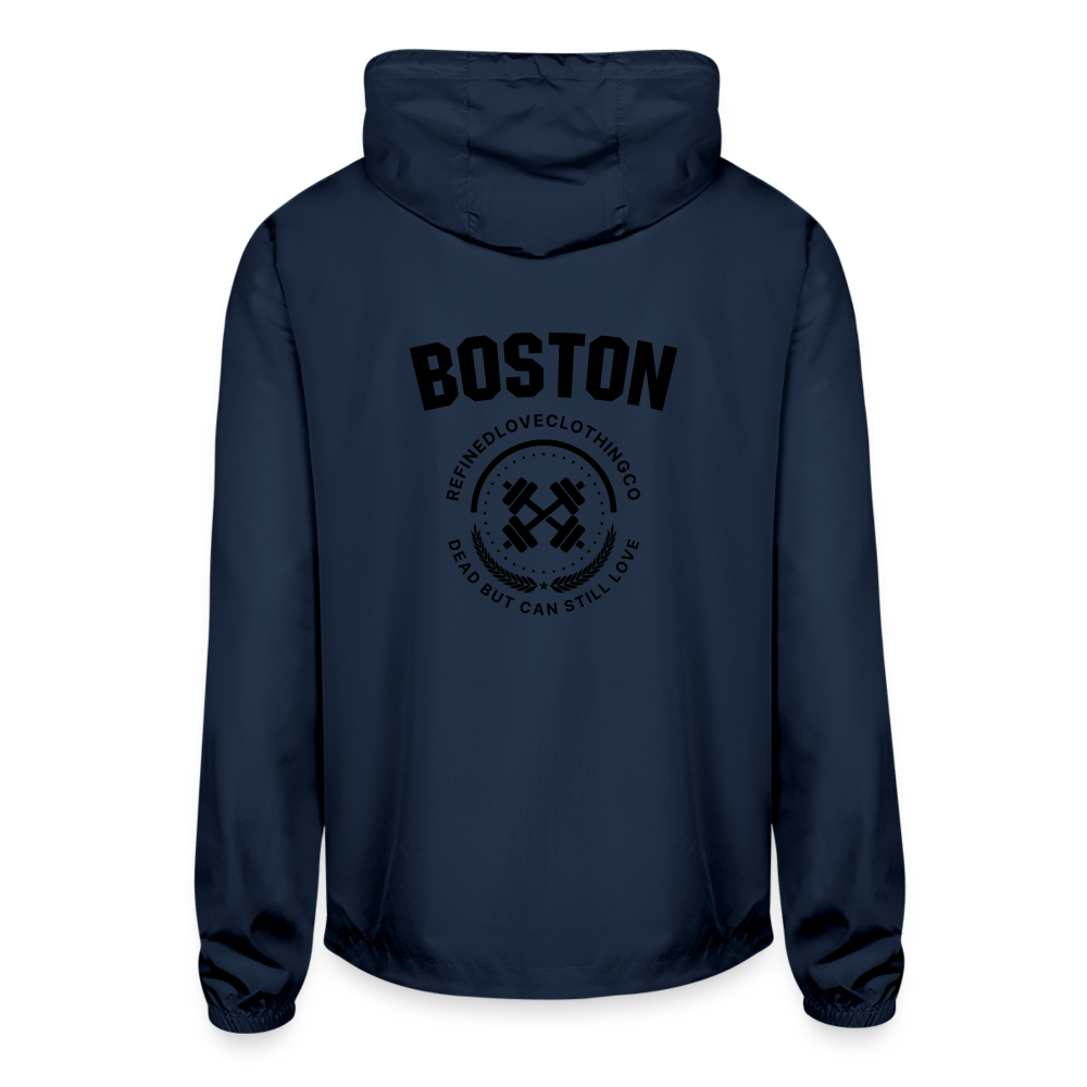 Unisex Lightweight Windbreaker Jacket (Boston) - navy