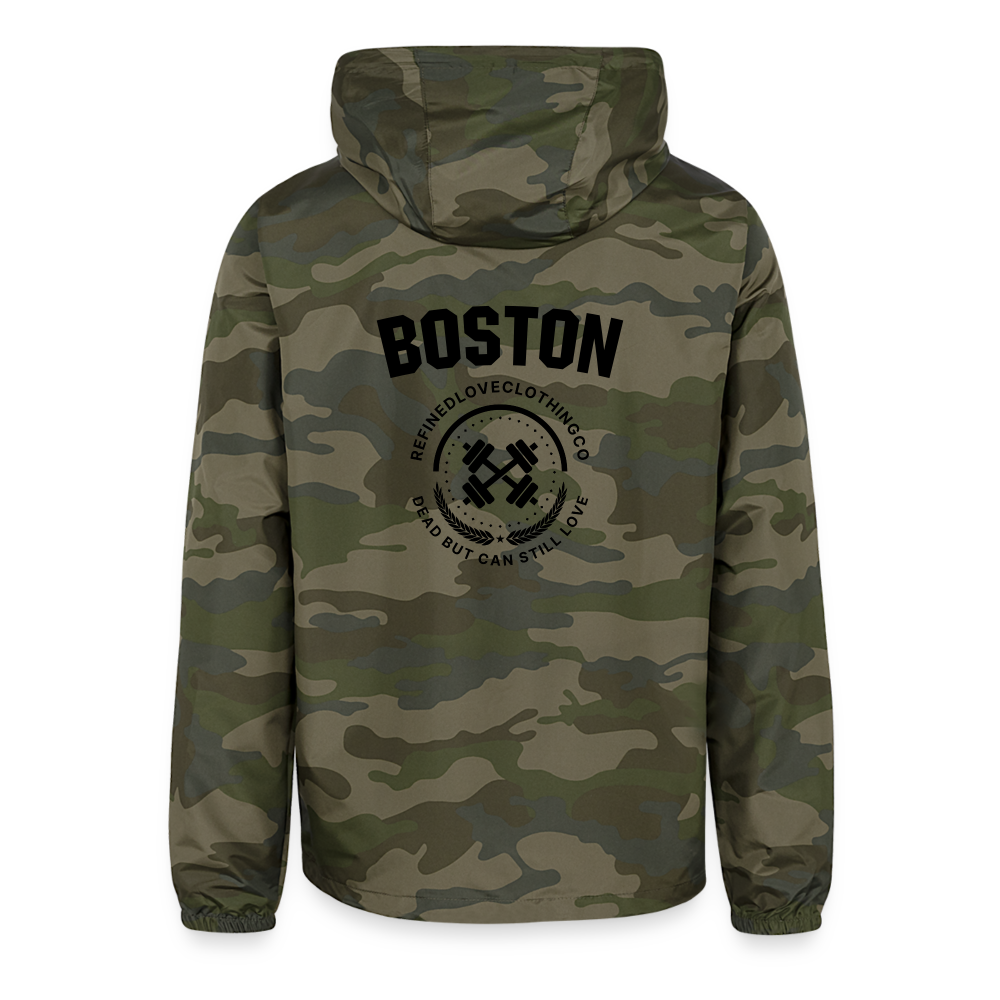 Unisex Lightweight Windbreaker Jacket (Boston) - green camo