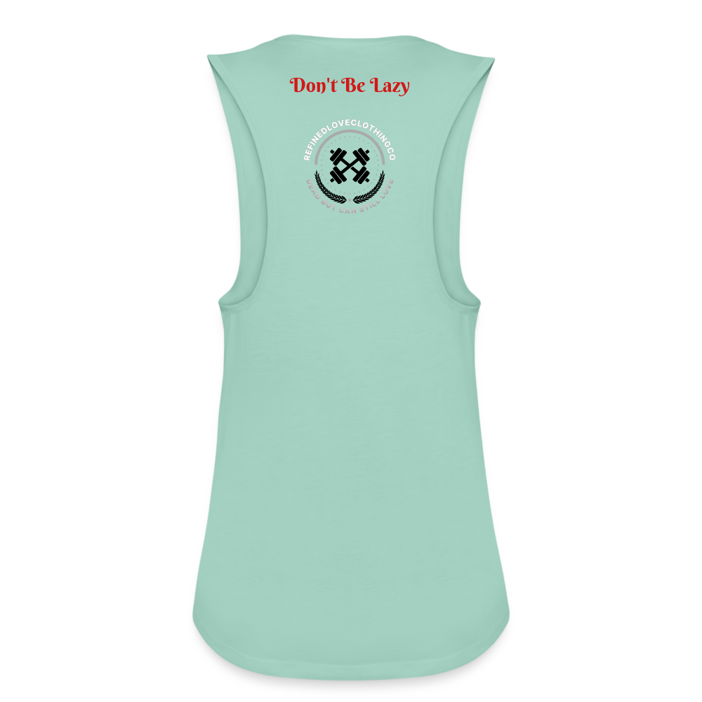 Women's Flowy Muscle Tank by Bella - dusty mint blue