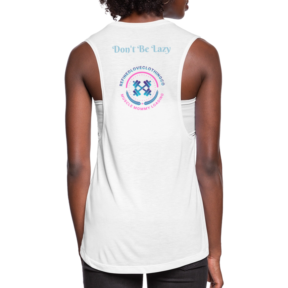 Women's Flowy Muscle Tank by Bella - white