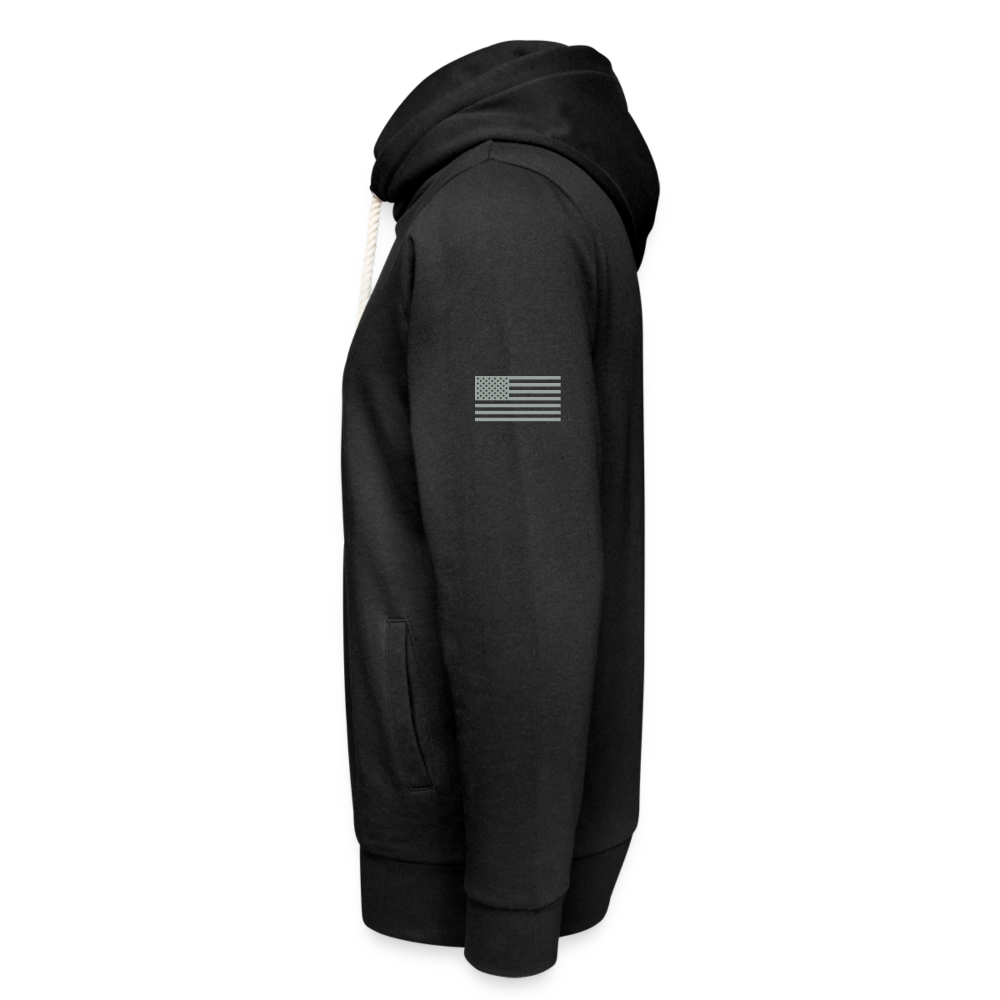 Shawl Collar Hoodie - black