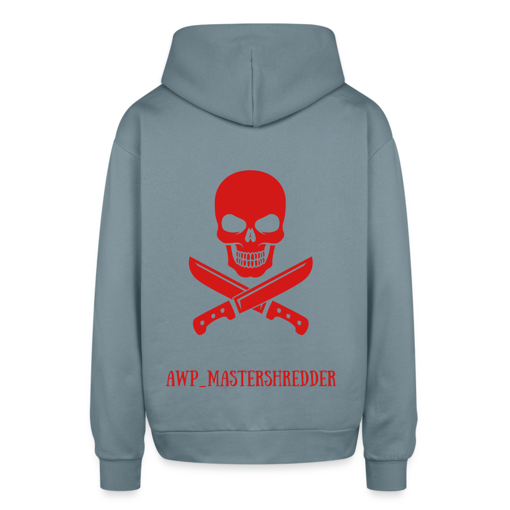 Oversized Hooded Sweatshirt - stone blue