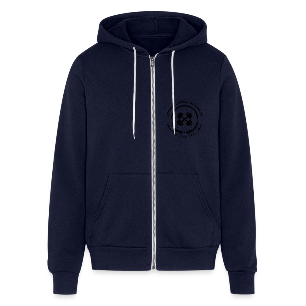 Bella + Canvas Unisex Full Zip Hoodie - navy
