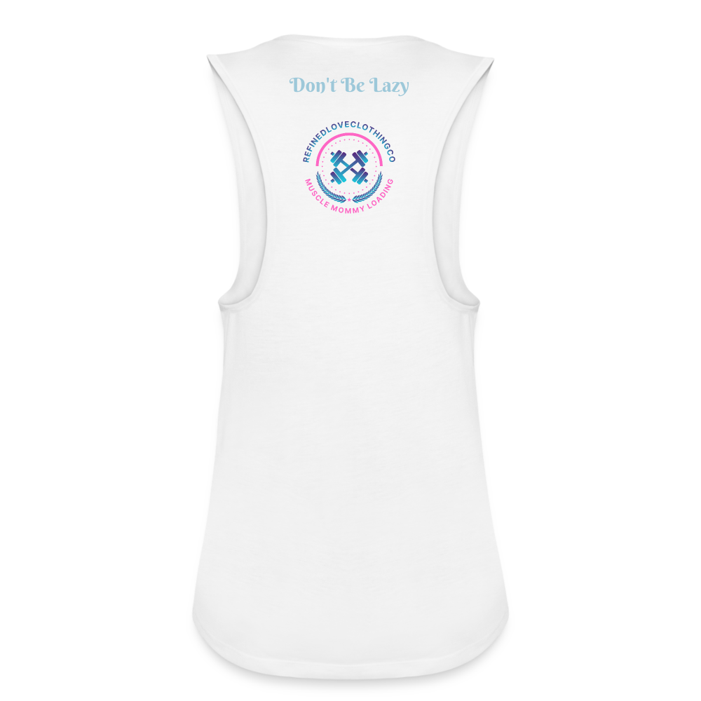 Women's Flowy Muscle Tank by Bella - white