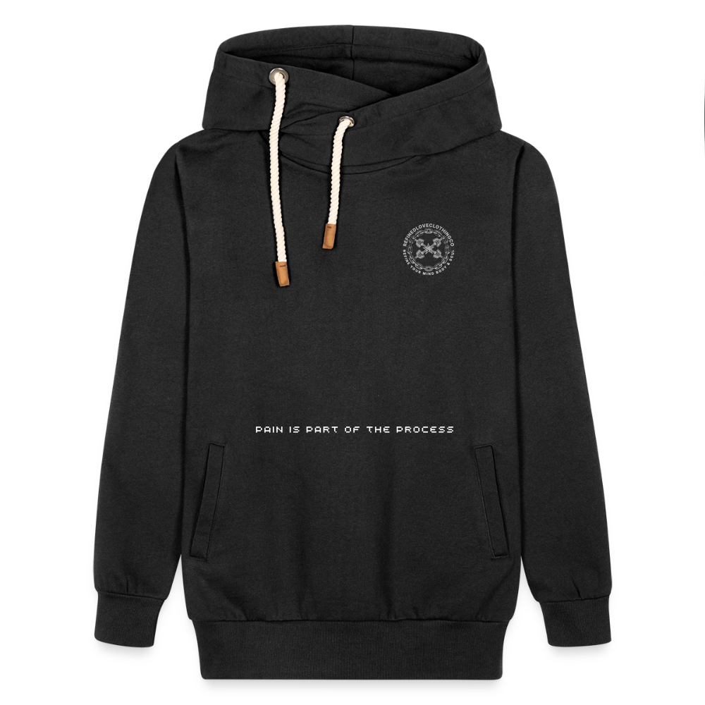 Shawl Collar Hoodie - black