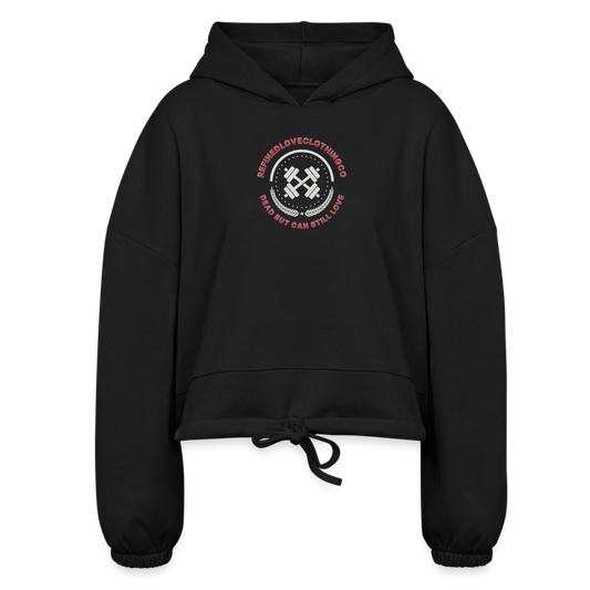 Women’s Cropped Hoodie - black