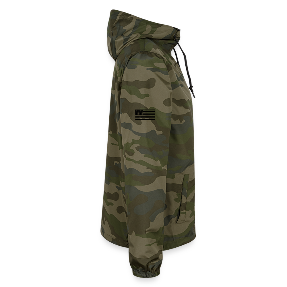 Unisex Lightweight Windbreaker Jacket - green camo