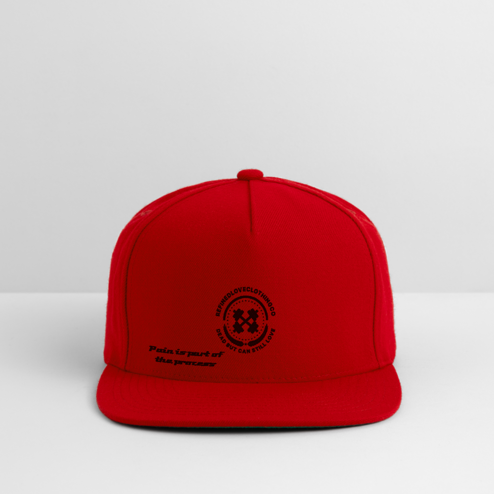 Snapback Baseball Cap - red